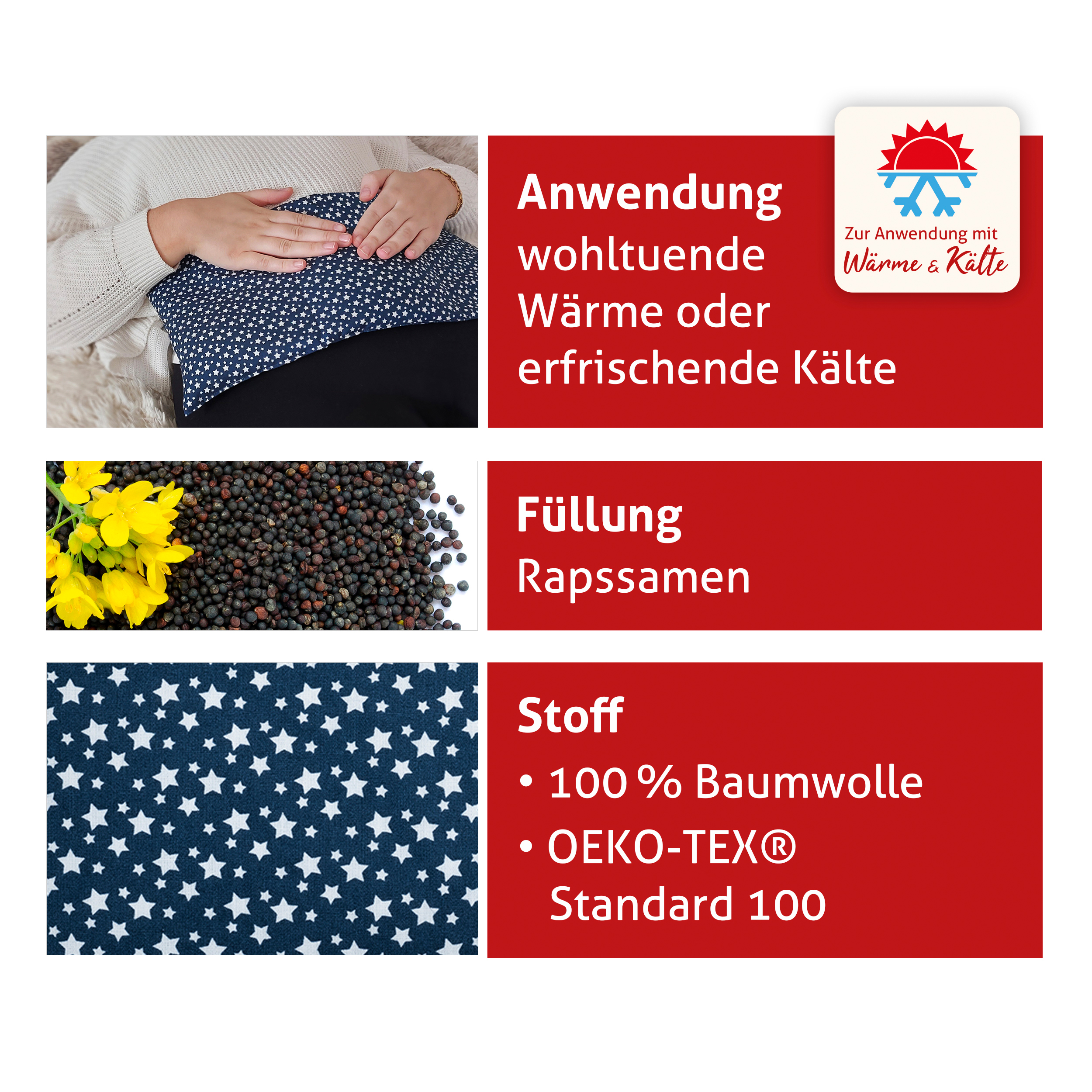 Die Eigenschaften des Rapskissens im Überblick